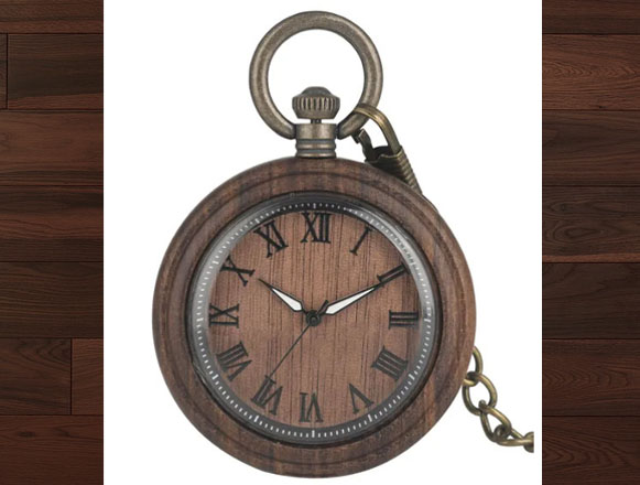 Ebony Wood 木製懐中時計
