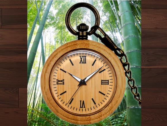 Bamboo 木製懐中時計
